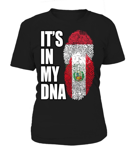 Hungarian And Peruvian Mix Heritage DNA Flag Women's T-Shirt