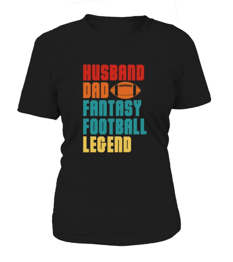 Husband Dad Fantasy Football Legend Retro Women's T-Shirt