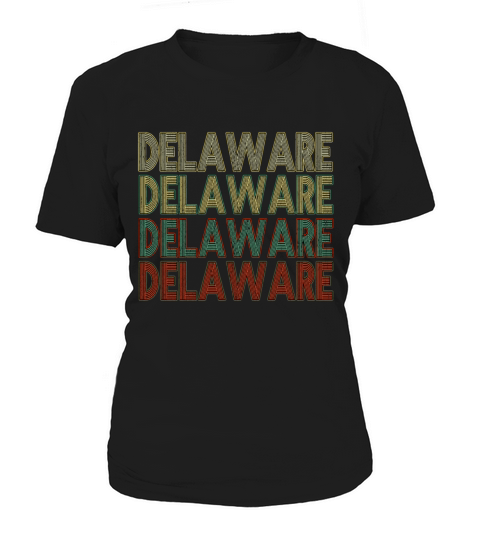Retro America State Flag Vintage Delaware Women's T-Shirt