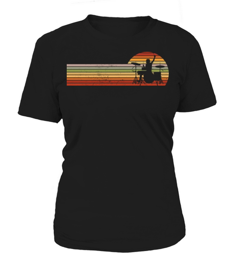 Retro Drum Player Drumming Musician Drummer Women's T-Shirt