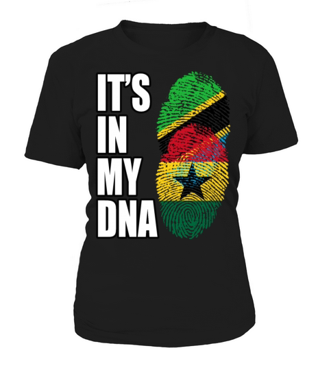 Tanzanian And Ghanaian Vintage Heritage DNA Flag Women's T-Shirt