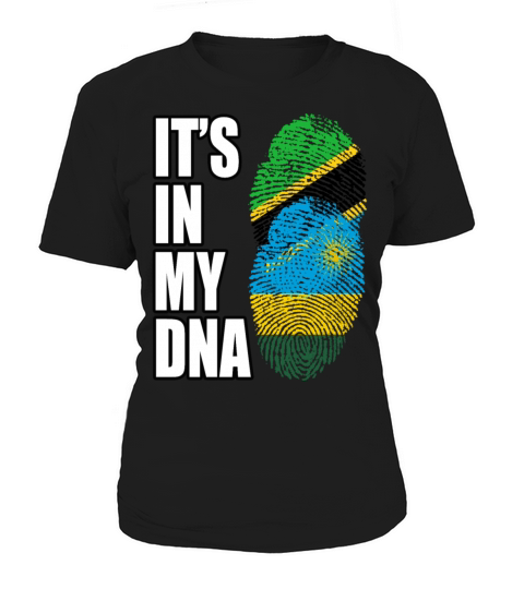 Tanzanian And Rwandan Vintage Heritage DNA Flag Women's T-Shirt