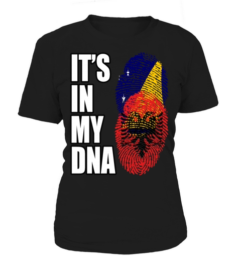 Tokelauan And Albanian Mix Heritage DNA Flag Women's T-Shirt