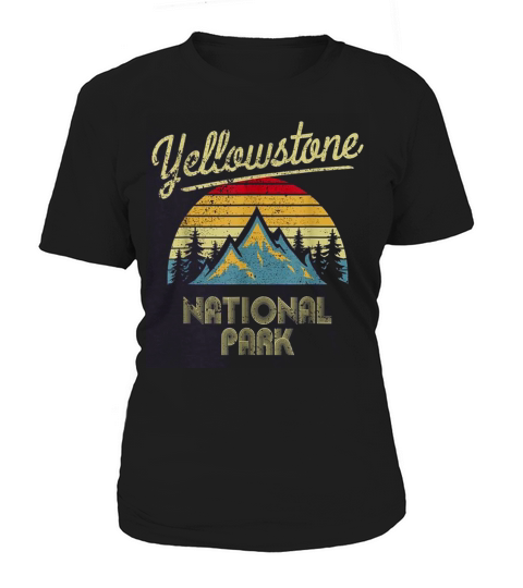 Vintage Retro Yellowstone Mountain National Park shirt Women's T-Shirt