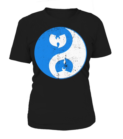 yin and yang wutang white and light blue Women's T-Shirt