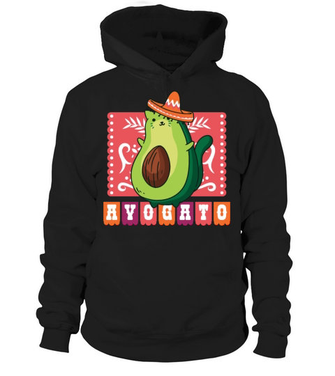 Avogato avocado cat sombrero Hoodie Unisex