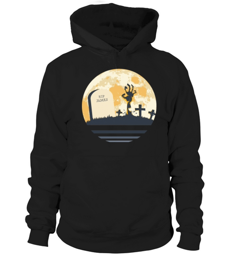 JAMES Grave Tombstone Halloween Zombie Spooky Hoodie Unisex
