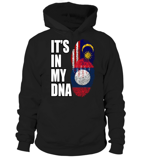 Malaysian And Laotian Mix Heritage DNA Flag Hoodie Unisex