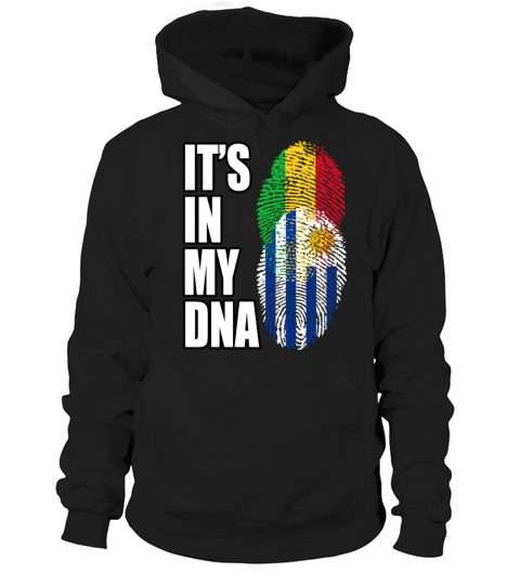Malian And Uruguayan Mix Heritage DNA Flag Hoodie Unisex