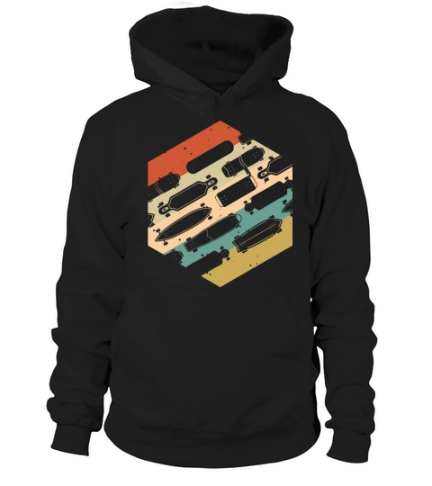 Retro Vintage Skateboards Hoodie Unisex