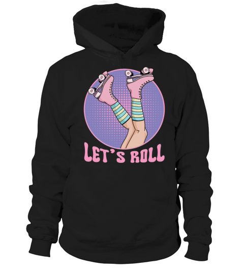 Roller Girl Skater Retro 70s and 80s Skating Girls Hoodie Unisex
