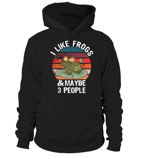 Sarcastic Frog Lover Retro Vintage Hoodie Unisex