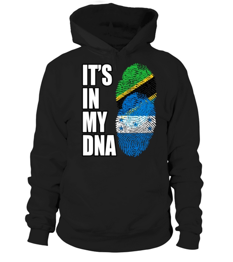 Tanzanian And Honduran Vintage Heritage DNA Flag Hoodie Unisex