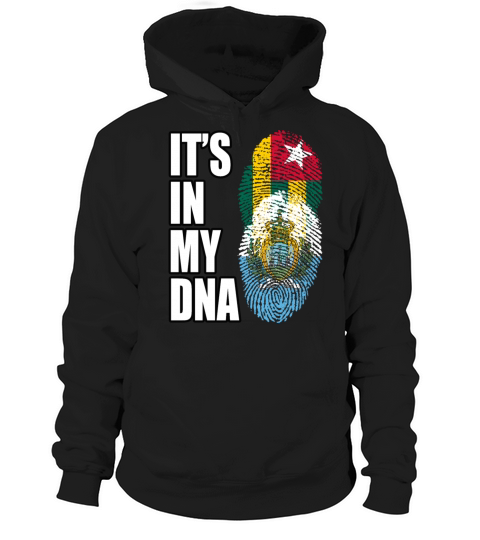 Togolese And Sammarinese Mix Heritage DNA Flag Hoodie Unisex