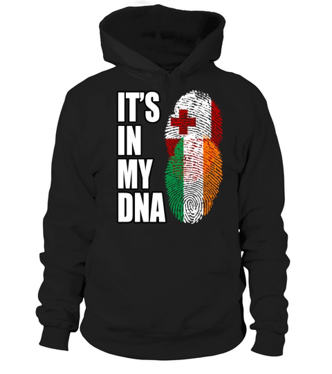 Tongan And Irish Mix Heritage DNA Flag Hoodie Unisex
