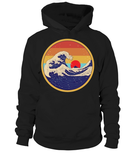vintage kanagawa waves Hoodie Unisex