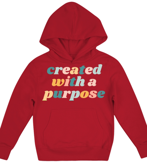Created With A Purpose - Christian Kids Hoodie