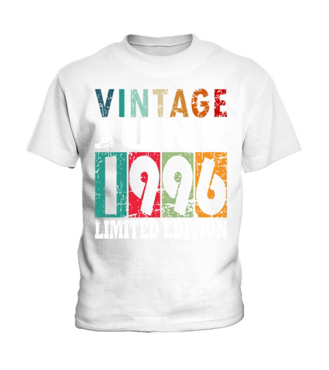 1996 vintage born in June gift Kids T-Shirt