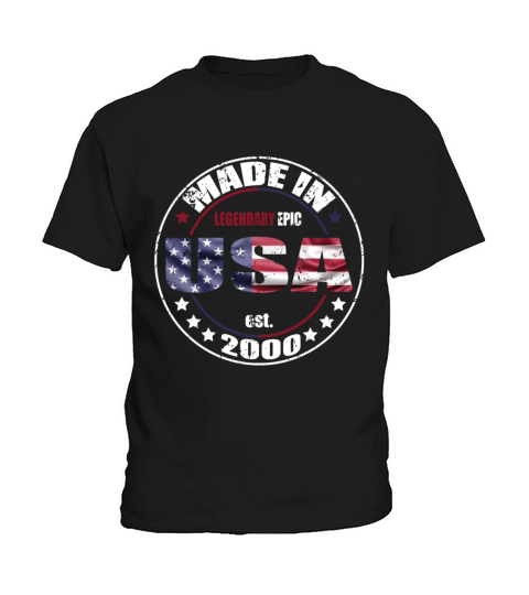 Birthday Saying Born USA 2000 Kids T-Shirt