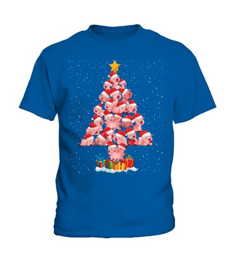 Christmas Tree Pig Lovers Funny Sarcastic Kids T-Shirt