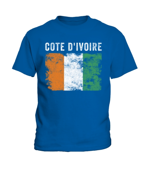 Cote dIvoire Flag Vintage Ivorian Flag Kids T-Shirt