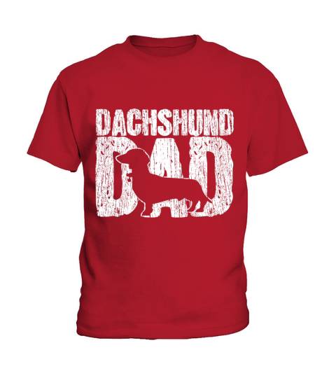 Dachshund Dad Wiener Father Fathers Day Vintage Gift T-Shirt Kids T-Shirt