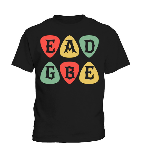 EADGBE Guitar Tuning - Vintage Musician Guitarist Kids T-Shirt