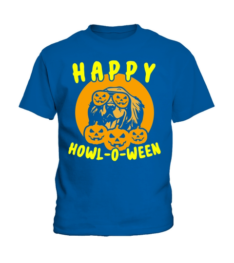 Golden Retriever Pumpkin Howl o ween Kids T-Shirt