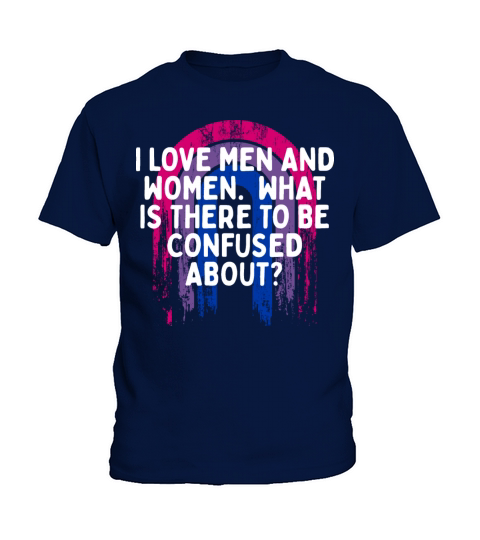 I Love Men and Women Bisexual LGBTQ Bi Pride Gay Kids T-Shirt