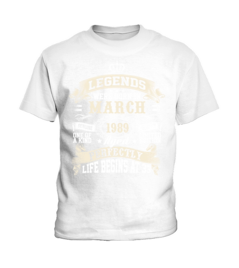 Legends Were Born In March 1989 Kids T-Shirt