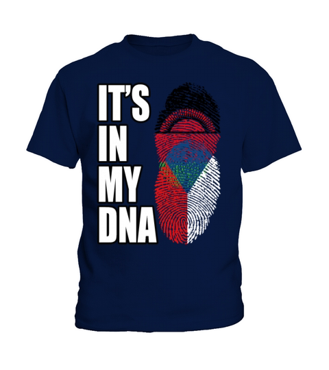 Malawian And Czech Mix Heritage DNA Flag Kids T-Shirt