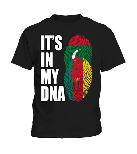 Maldivian And Cameroonian Mix Heritage DNA Flag Kids T-Shirt