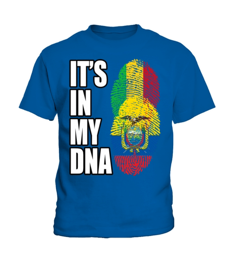 Malian And Ecuadorian Mix Heritage DNA Flag Kids T-Shirt