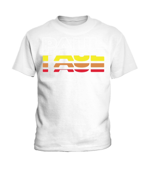 Paul First Name Funny Vintage Sunset Paul Kids T-Shirt