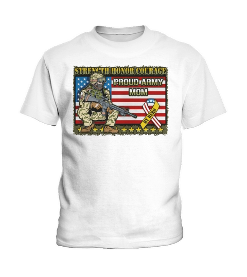 Proud Army Mom My Hero Kids T-Shirt