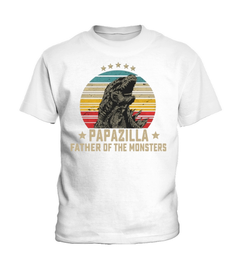 Retro Vintage Papazilla Father Of The Monsters T-Shirt Kids T-Shirt