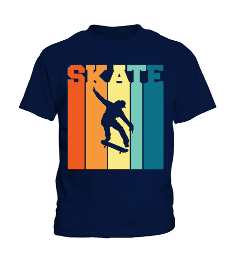 Skate Skateboard Retro Horizontal Sunset Kids T-Shirt