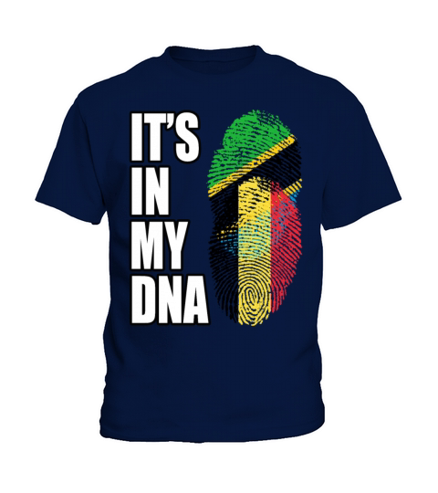 Tanzanian And Belgian Vintage Heritage DNA Flag Kids T-Shirt