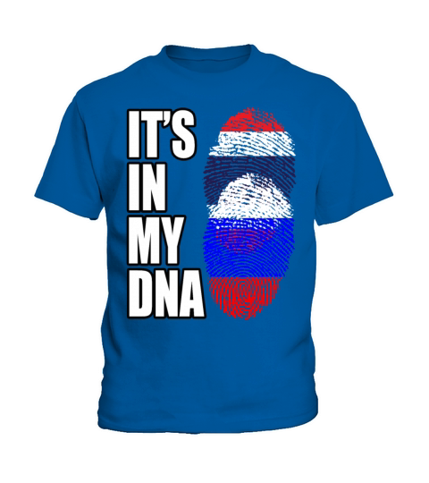 Thai And Russian Vintage Heritage DNA Flag Kids T-Shirt