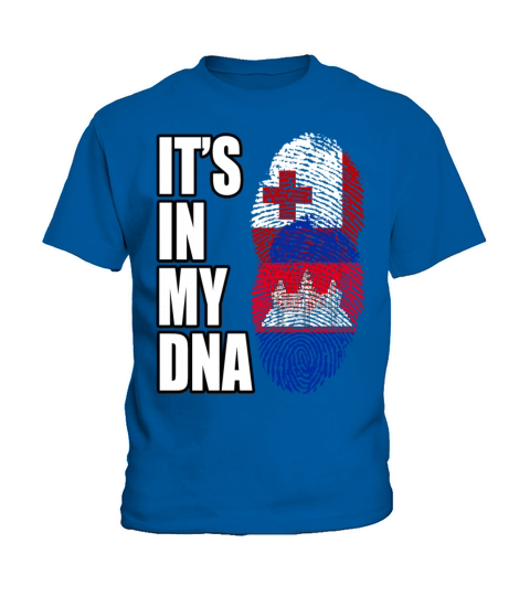 Tongan And Cambodian Mix Heritage DNA Flag Kids T-Shirt