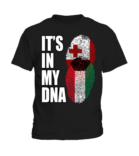 Tongan And Kuwaiti Mix Heritage DNA Flag Kids T-Shirt