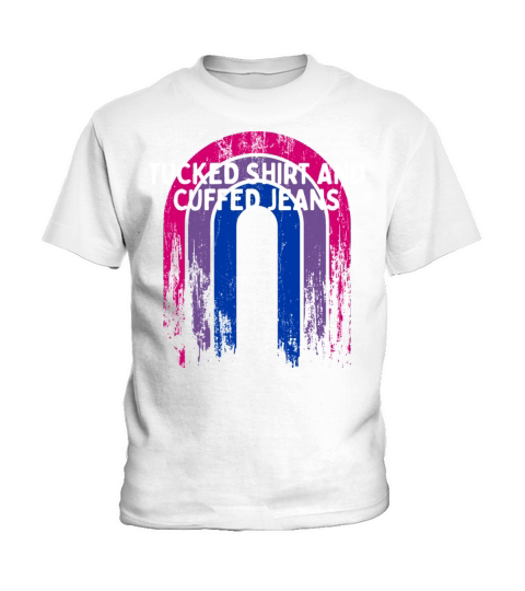 Tucked Shirt and Cuffed Jeans Bisexual LGBTQ Bi Kids T-Shirt