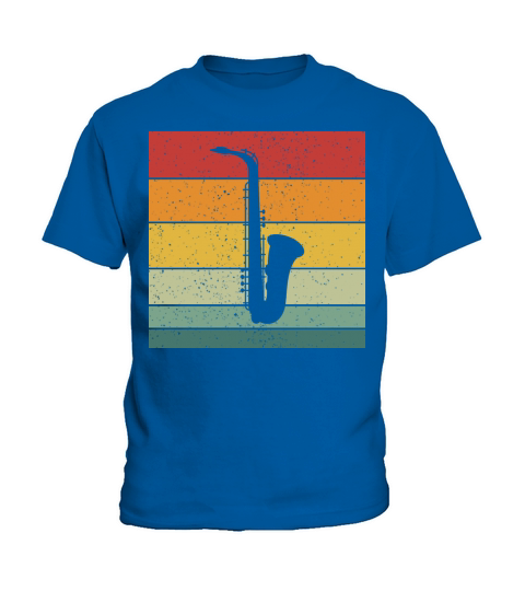 Vintage Retro Saxophone Vintage Music Kids T-Shirt