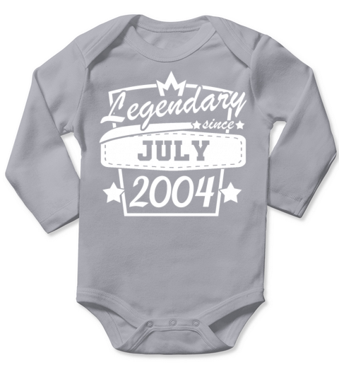 18th Birthday Sayings Boys Girls July 2004 Long Sleeve Baby One-Piece