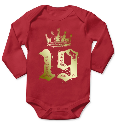 19 number crown Long Sleeve Baby One-Piece