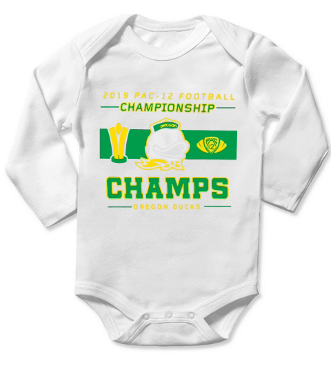2019 Pac 12 Football Championship Champs Oregon Ducks shirt Long Sleeve Baby One-Piece