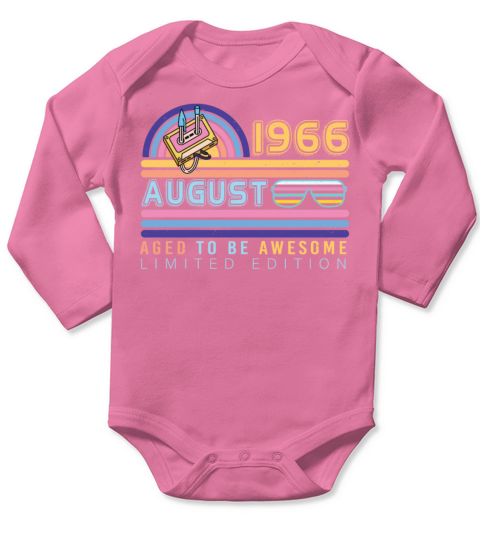 August 1966 Vintage Long Sleeve Baby One-Piece