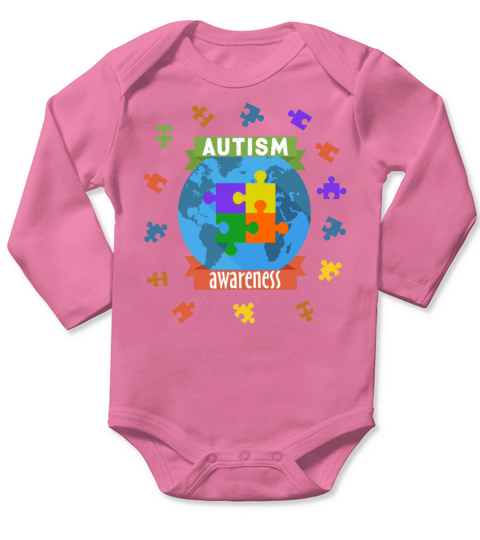 Autism Awareness Month Long Sleeve Baby One-Piece