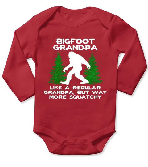 Bigfoot Grandpa T-Shirt Funny Sasquatch Gift Tee Shirt Long Sleeve Baby One-Piece