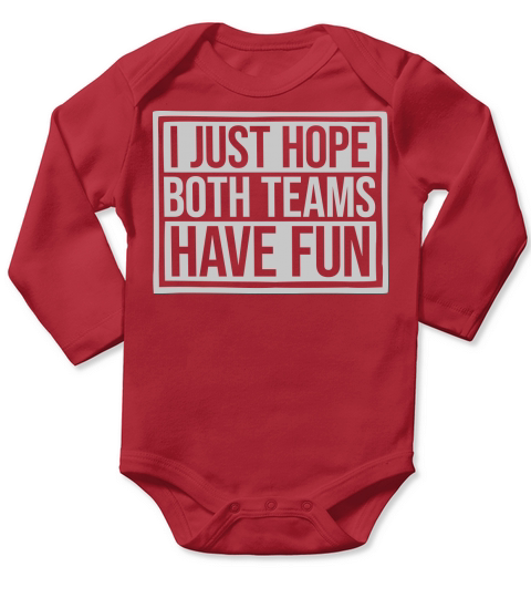 Both Teams Have Fun Long Sleeve Baby One-Piece